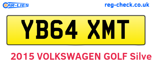 YB64XMT are the vehicle registration plates.