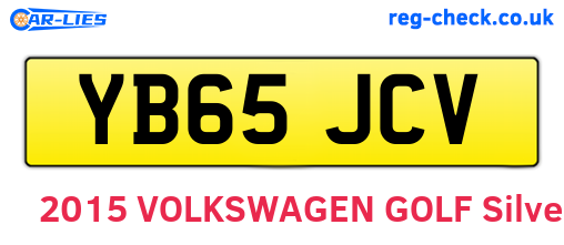 YB65JCV are the vehicle registration plates.