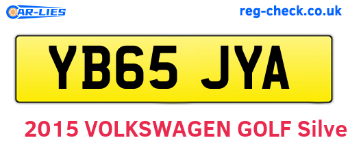 YB65JYA are the vehicle registration plates.