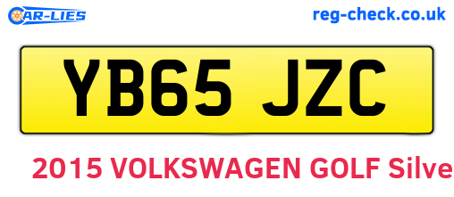 YB65JZC are the vehicle registration plates.