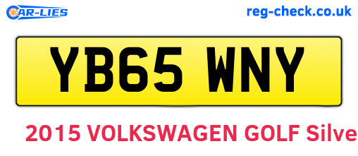 YB65WNY are the vehicle registration plates.