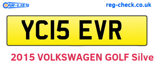 YC15EVR are the vehicle registration plates.