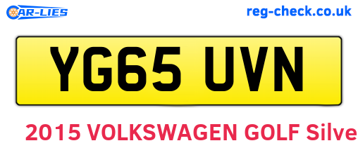 YG65UVN are the vehicle registration plates.
