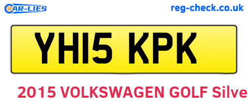 YH15KPK are the vehicle registration plates.