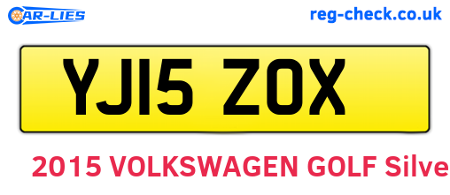 YJ15ZOX are the vehicle registration plates.