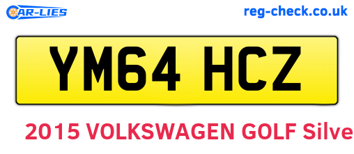 YM64HCZ are the vehicle registration plates.