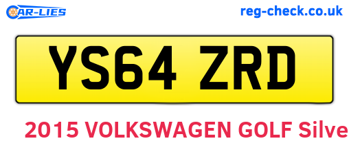 YS64ZRD are the vehicle registration plates.