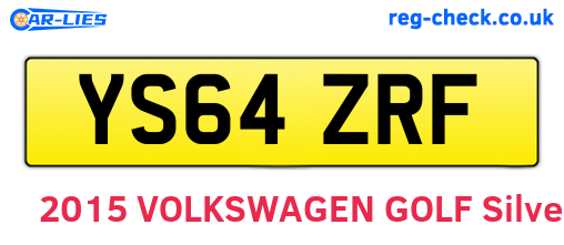 YS64ZRF are the vehicle registration plates.