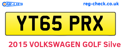YT65PRX are the vehicle registration plates.