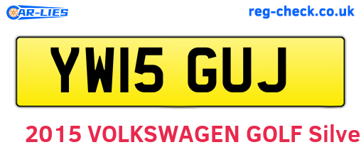 YW15GUJ are the vehicle registration plates.