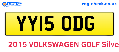 YY15ODG are the vehicle registration plates.