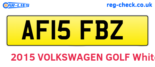 AF15FBZ are the vehicle registration plates.