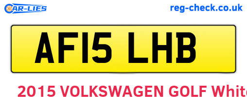 AF15LHB are the vehicle registration plates.