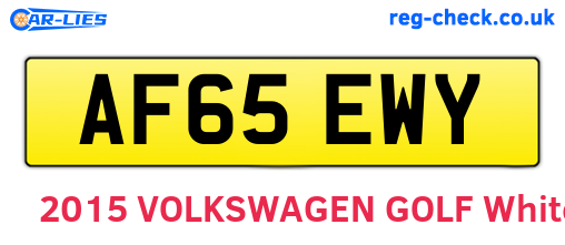 AF65EWY are the vehicle registration plates.