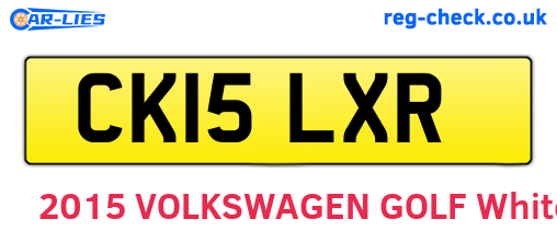 CK15LXR are the vehicle registration plates.