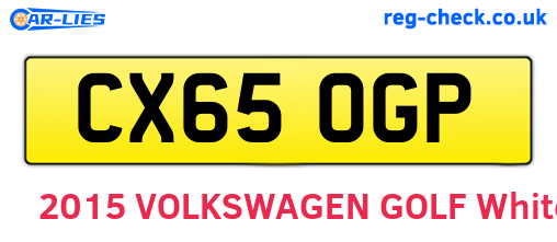 CX65OGP are the vehicle registration plates.