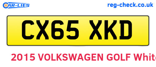 CX65XKD are the vehicle registration plates.