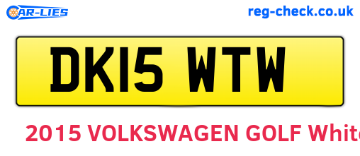 DK15WTW are the vehicle registration plates.