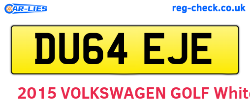 DU64EJE are the vehicle registration plates.
