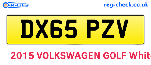 DX65PZV are the vehicle registration plates.