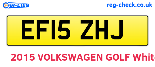 EF15ZHJ are the vehicle registration plates.