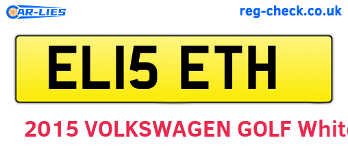 EL15ETH are the vehicle registration plates.