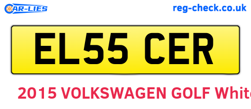 EL55CER are the vehicle registration plates.