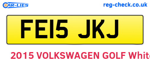 FE15JKJ are the vehicle registration plates.