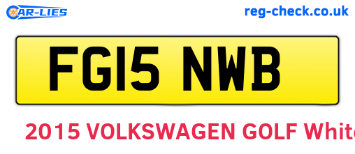 FG15NWB are the vehicle registration plates.