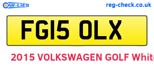 FG15OLX are the vehicle registration plates.