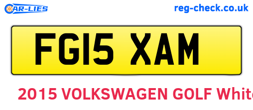 FG15XAM are the vehicle registration plates.