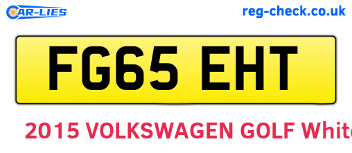 FG65EHT are the vehicle registration plates.