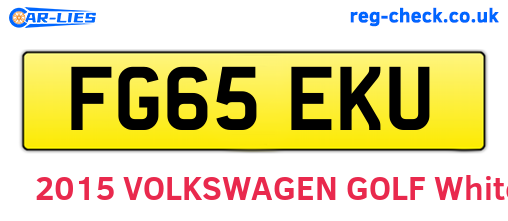 FG65EKU are the vehicle registration plates.