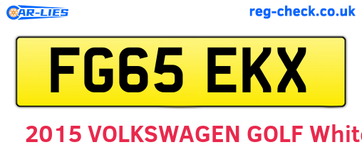 FG65EKX are the vehicle registration plates.