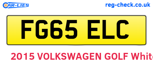 FG65ELC are the vehicle registration plates.