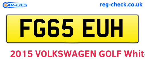 FG65EUH are the vehicle registration plates.