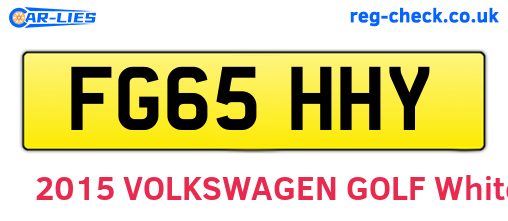 FG65HHY are the vehicle registration plates.