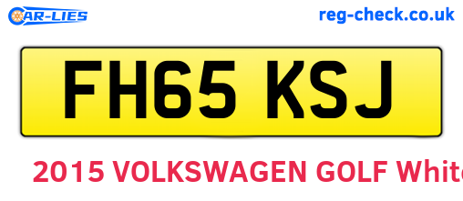 FH65KSJ are the vehicle registration plates.