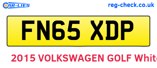 FN65XDP are the vehicle registration plates.
