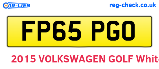 FP65PGO are the vehicle registration plates.