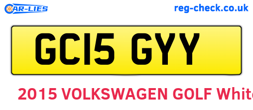 GC15GYY are the vehicle registration plates.