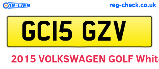 GC15GZV are the vehicle registration plates.