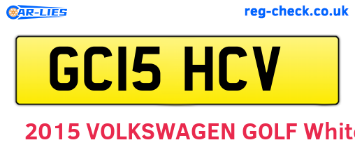 GC15HCV are the vehicle registration plates.