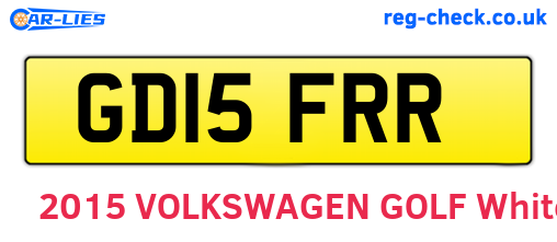 GD15FRR are the vehicle registration plates.