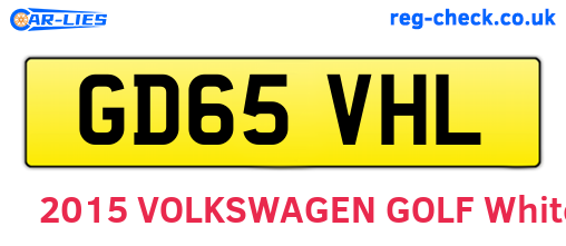 GD65VHL are the vehicle registration plates.