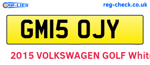 GM15OJY are the vehicle registration plates.