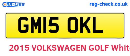GM15OKL are the vehicle registration plates.