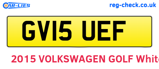 GV15UEF are the vehicle registration plates.