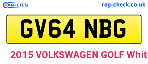 GV64NBG are the vehicle registration plates.