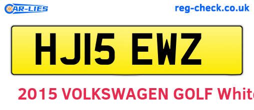 HJ15EWZ are the vehicle registration plates.